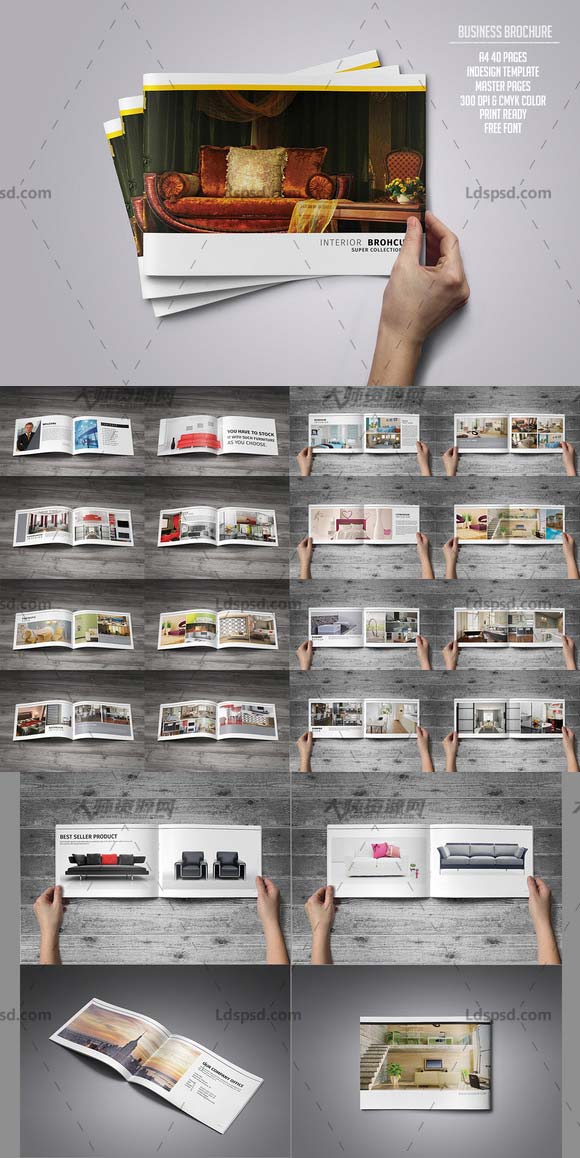 Catalogs Brochure 40Pages,indesign模板－产品展示手册(家居行业)
